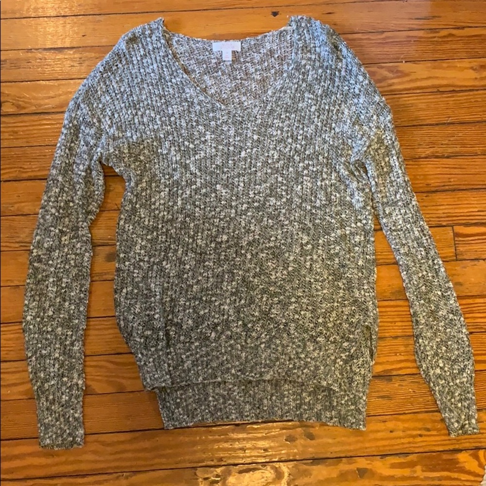 Mixed knit sweater